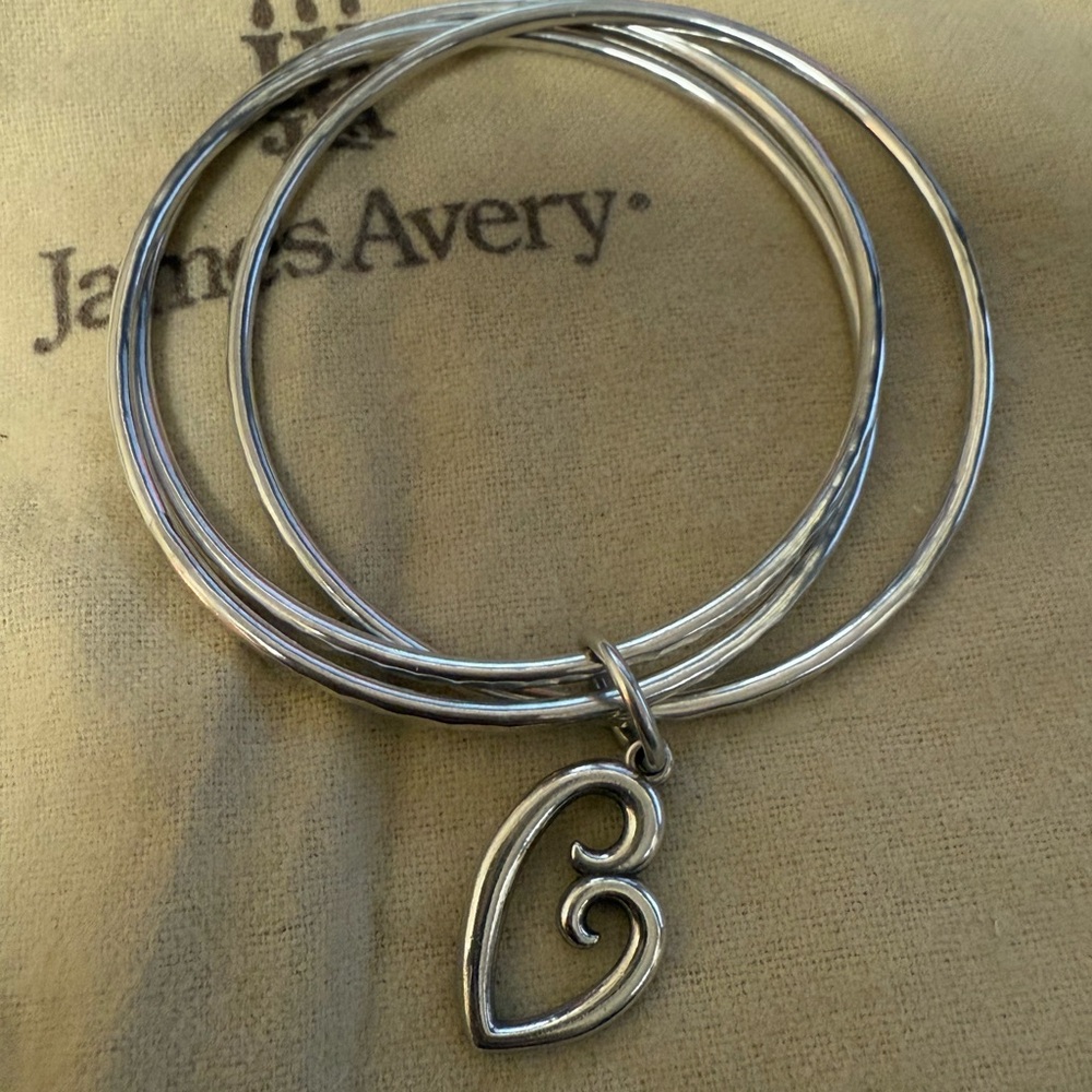 James Avery Mother's Love Bangle Bracelet Sterling Silver- size small - Picture 6 of 8